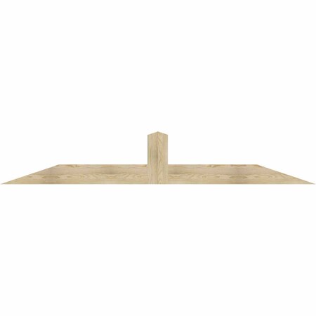 Ekena Millwork Portland Rough Sawn Timber Gable Bracket, Douglas Fir, 96"W x 16"H x 4"D x 6"F, 4/12 Pitch GBW096X16X0406POR00RDF